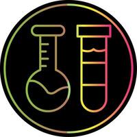 laboratório frasco linha gradiente vencimento cor ícone Projeto vetor