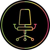 escritório cadeira linha gradiente vencimento cor ícone Projeto vetor