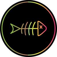 peixe esqueleto linha gradiente vencimento cor ícone Projeto vetor