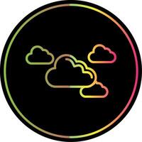 nuvens linha gradiente vencimento cor ícone Projeto vetor