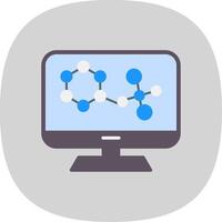 computador tela plano curva ícone Projeto vetor