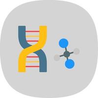 dna plano curva ícone Projeto vetor