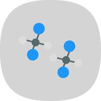 moléculas plano curva ícone Projeto vetor