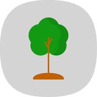 árvore plano curva ícone Projeto vetor