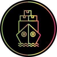 navio de mar linha gradiente vencimento cor ícone Projeto vetor