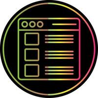 janela página linha gradiente vencimento cor ícone Projeto vetor
