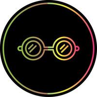 Óculos linha gradiente vencimento cor ícone Projeto vetor