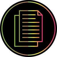 documento linha gradiente vencimento cor ícone Projeto vetor