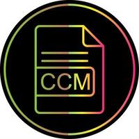 ccm Arquivo formato linha gradiente vencimento cor ícone Projeto vetor