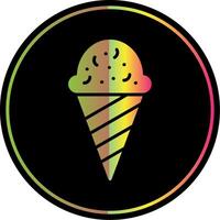 sorvete glifo vencimento cor ícone Projeto vetor