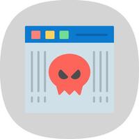 malware plano curva ícone Projeto vetor