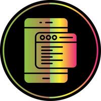 Smartphone glifo vencimento cor ícone Projeto vetor