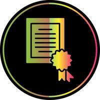 certificado glifo vencimento cor ícone Projeto vetor