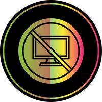 Proibido placa glifo vencimento cor ícone Projeto vetor