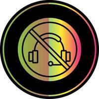 Proibido placa glifo vencimento cor ícone Projeto vetor
