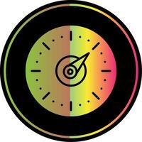 cronômetro glifo vencimento cor ícone Projeto vetor