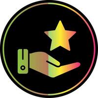 Estrela glifo vencimento cor ícone Projeto vetor