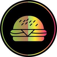 hamburguer glifo vencimento cor ícone Projeto vetor