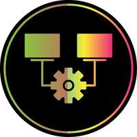 multitarefa glifo vencimento cor ícone Projeto vetor