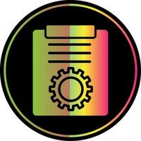 projeto gestão glifo vencimento cor ícone Projeto vetor
