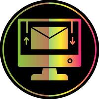 o email glifo vencimento cor ícone Projeto vetor