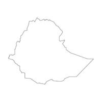 Etiópia mapa ícone vetor