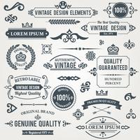 Elementos de design vintage vetor