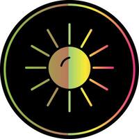 Sol glifo vencimento cor ícone Projeto vetor