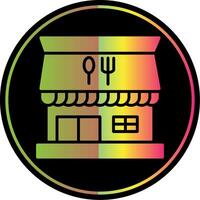 restaurante glifo vencimento cor ícone Projeto vetor