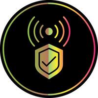 Wi-fi sinal glifo vencimento cor ícone Projeto vetor