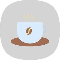 café copo plano curva ícone Projeto vetor