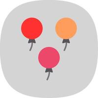 balões plano curva ícone Projeto vetor