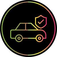 carro seguro linha gradiente vencimento cor ícone Projeto vetor