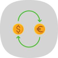 troca dinheiro plano curva ícone Projeto vetor