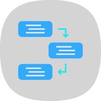 dependências plano curva ícone Projeto vetor