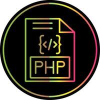 php linha gradiente vencimento cor ícone Projeto vetor