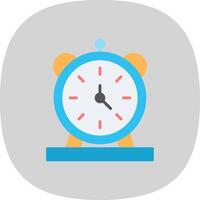 alarme relógio plano curva ícone Projeto vetor