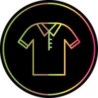 pólo camisa linha gradiente vencimento cor ícone Projeto vetor