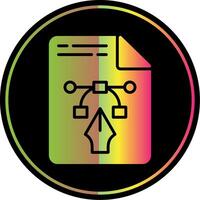 Arquivo glifo vencimento cor ícone Projeto vetor