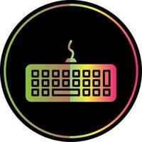 teclado glifo vencimento cor ícone Projeto vetor