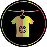 roupas glifo vencimento cor ícone Projeto vetor