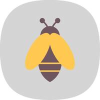 abelha plano curva ícone Projeto vetor