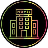 motel linha gradiente vencimento cor ícone Projeto vetor