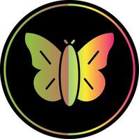 borboleta glifo vencimento cor ícone Projeto vetor