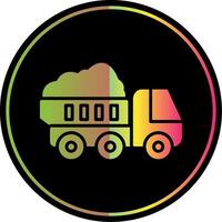 descarregador caminhão glifo vencimento cor ícone Projeto vetor