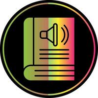 audio livro glifo vencimento cor ícone Projeto vetor