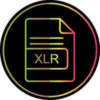 xlr Arquivo formato linha gradiente vencimento cor ícone Projeto vetor