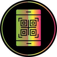 qr código glifo vencimento cor ícone Projeto vetor