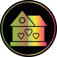 Sonhe casa glifo vencimento cor ícone Projeto vetor