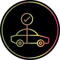 carro Verifica linha gradiente vencimento cor ícone Projeto vetor